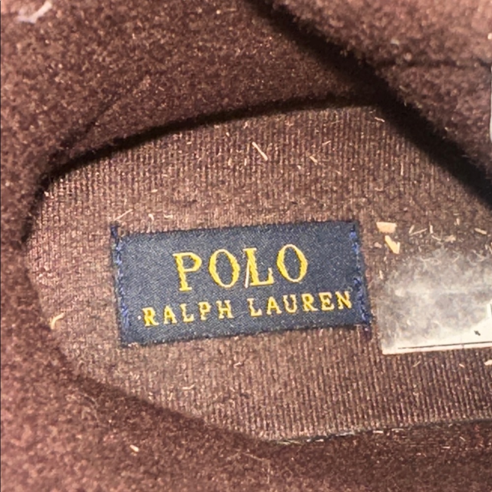 POLO Ralph Lauren Ranger Embroidered Polo Bear Brown Lace up Suede Boot Size 3 - Picture 12 of 16